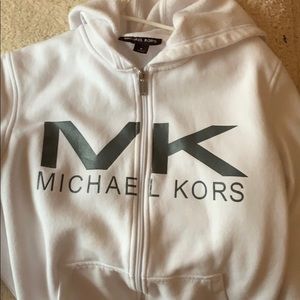Michael kors white and silver jacket